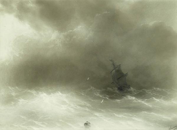 Ivan Aivazovsky A Strong Wind oil painting image